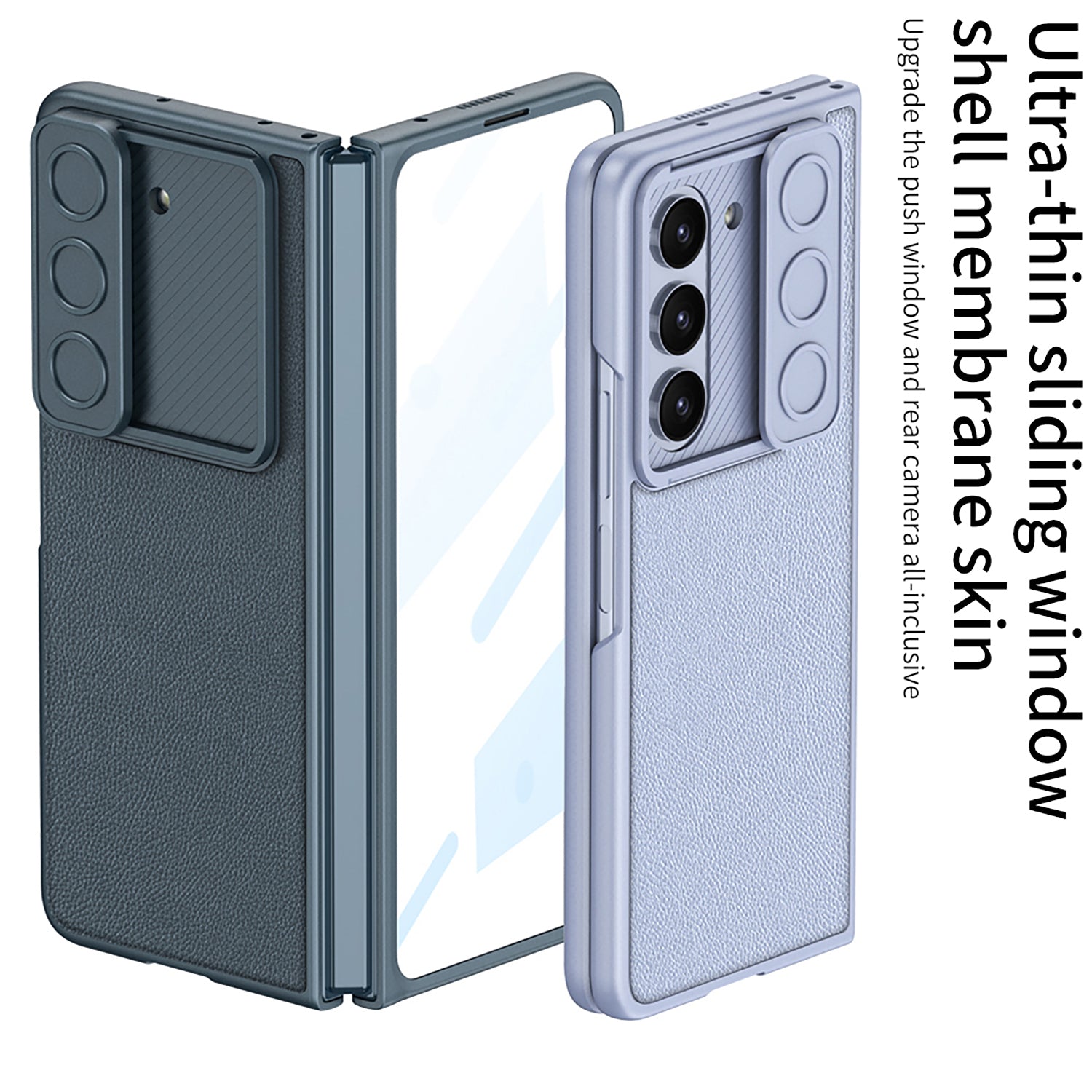 GKK beskyttelsescover til Samsung Galaxy Z Fold5 5G hård pc PU slankt telefoncover med hærdet glasfilm GKK beskyttelsescover til Samsung Galaxy Z Fold5 5G hård pc PU slankt telefoncover med hærdet glasfilm